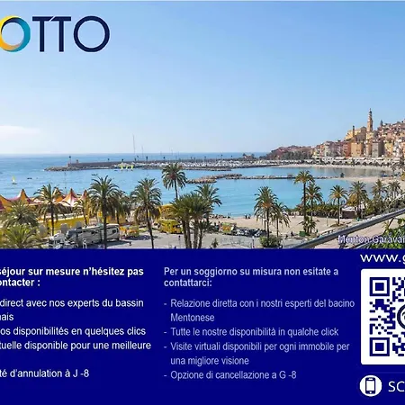 Edouard Vii - Giotto - Agreable 2p Climatise Et Calme Plein Centre-ville Avec Balcon Mae-5604 * Menton